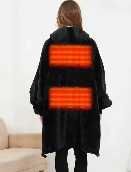 Premium USB Heated Oversized Hoodie Blanket