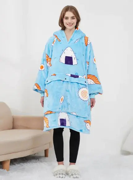 Premium USB Heated Oversized Hoodie Blanket